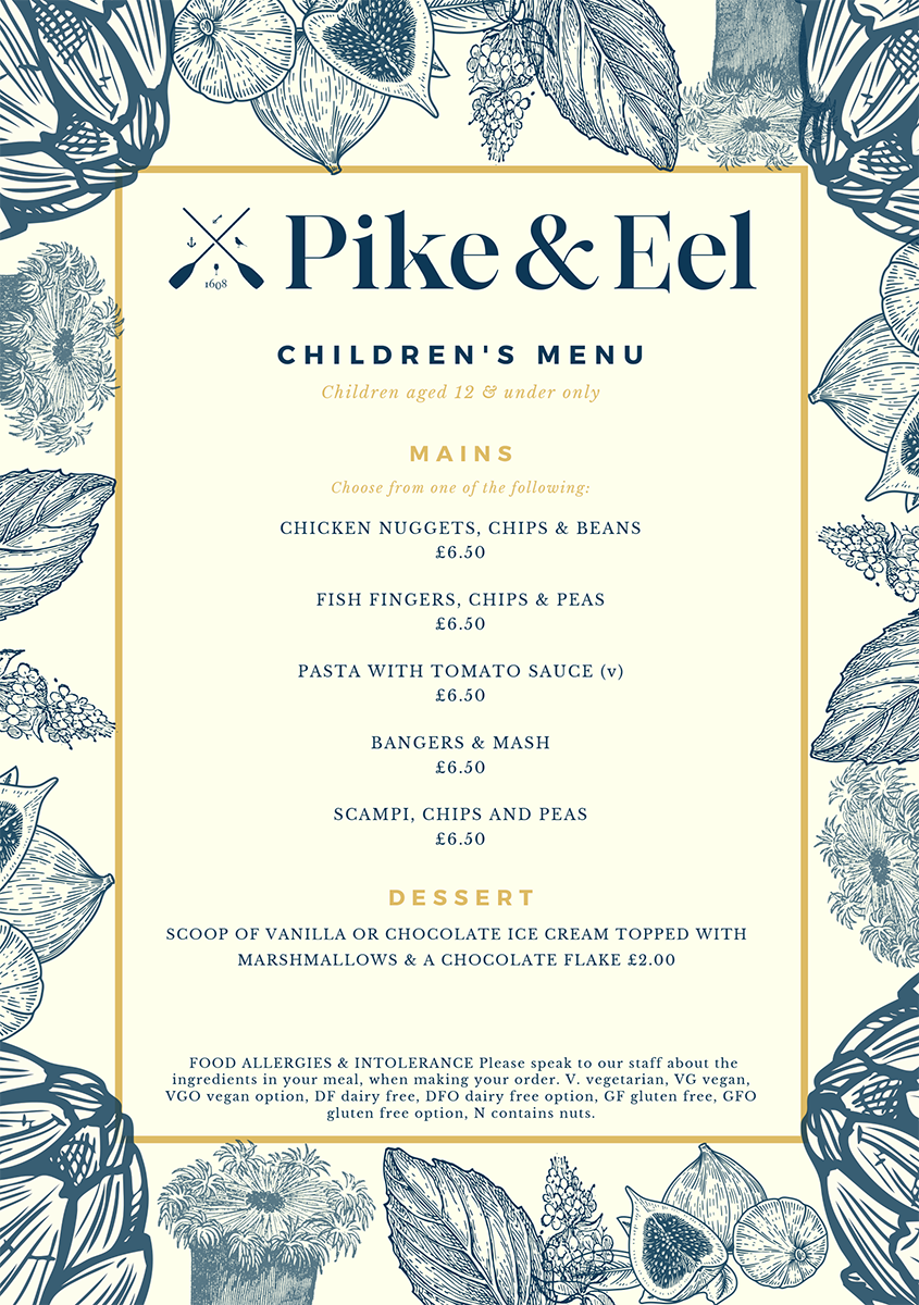 The Pike & Eel - Children's Menu - 20210825